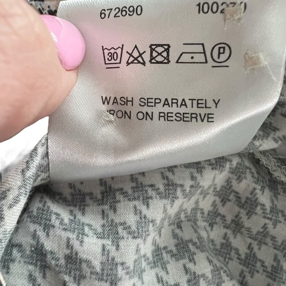 Barbour - Plaid Button Down Silk Blend Shirt Blouse Sz 36 - Picture 9 of 9